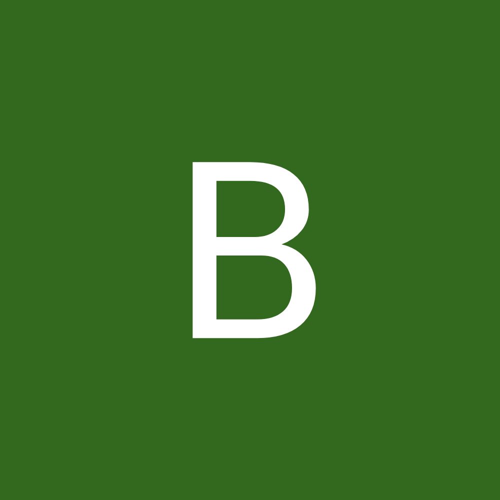 Biała litera B na zielonym tle